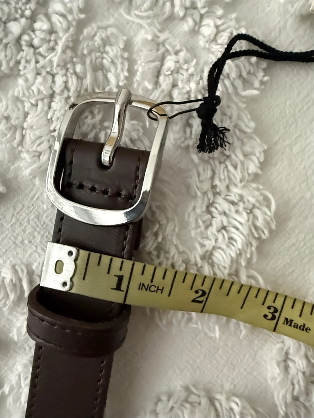 Banana Republic Dark Brown Leather Belt with Silver Buckle